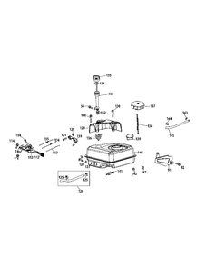 170-Cu Fuel Tank Diagram and Parts List for CS45M4 (24A-45M4700)(2014) Yard Machines Chipper Shredder